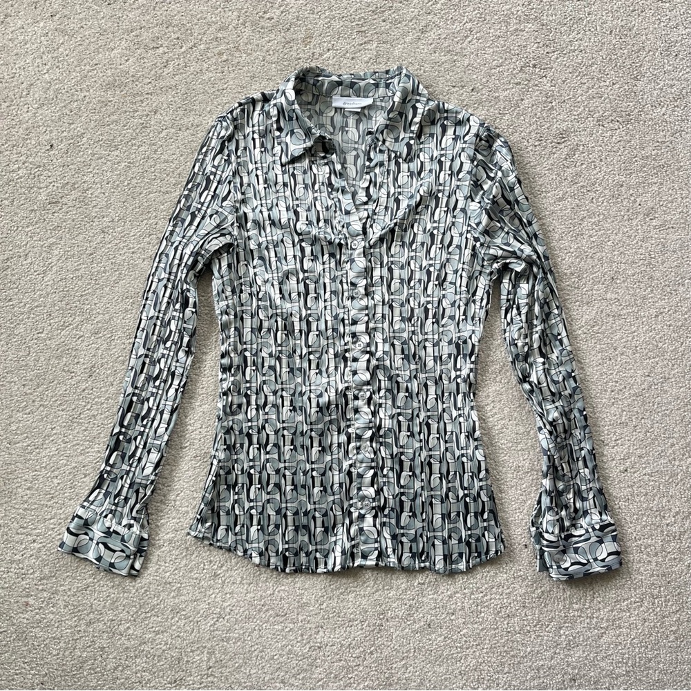 Women’s Dress Barn Textured Button-Up Blouse‎